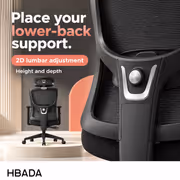 HBADA P5-Pro Black Office Chair With 2D Lumbar Support - image 4