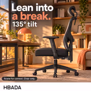 HBADA P5-Pro Black Office Chair With 2D Lumbar Support - image 5