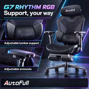 AutoFull G7 Gaming Chair Rhythm RGB, Zero-Gravity 140° - image 5