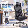 Enova BKJ Gaming Chair Black/Blue - 6D Armrests - image 2