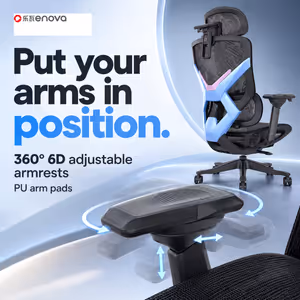 Enova BKJ Gaming Chair Black/Blue - 6D Armrests - image 5