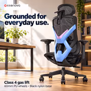 Enova BKJ Gaming Chair Black/Blue - 6D Armrests - image 6