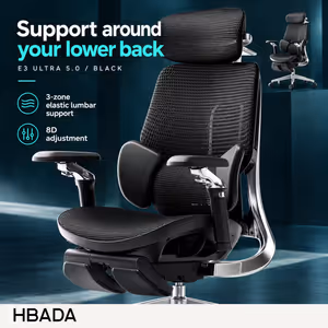 HBADA E3 Ultra 5.0 Ergonomic Office Chair (Black) - image 4