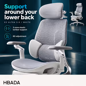 HBADA E3 Ultra 5.0 Ergonomic Office Chair (White) - image 4