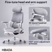 HBADA E3 Ultra 5.0 Ergonomic Office Chair (White) - image 5