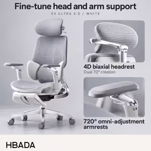 HBADA E3 Ultra 5.0 Ergonomic Office Chair (White) - image 5