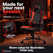 Arozzi Vernazza SoftPU Gaming Chair, Black & Red - image 2