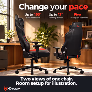 Arozzi Vernazza SoftPU Gaming Chair, Black & Red - image 5