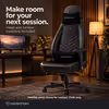 noblechairs ICON Faux Leather Gaming Chair (Black/Platinum/White) - image 3