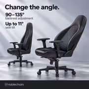 noblechairs ICON Faux Leather Gaming Chair - 4D Armrests (Black/Blue) - image 5