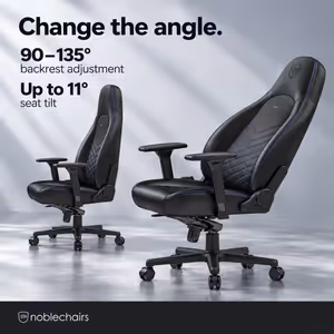 noblechairs ICON Faux Leather Gaming Chair - 4D Armrests (Black/Blue) - image 5