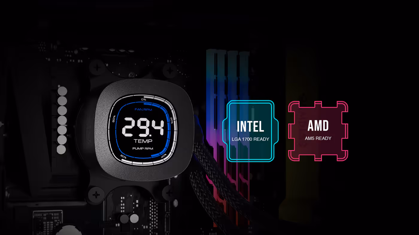 Universal CPU mounting hardware bracket supporting Intel and AMD motherboards