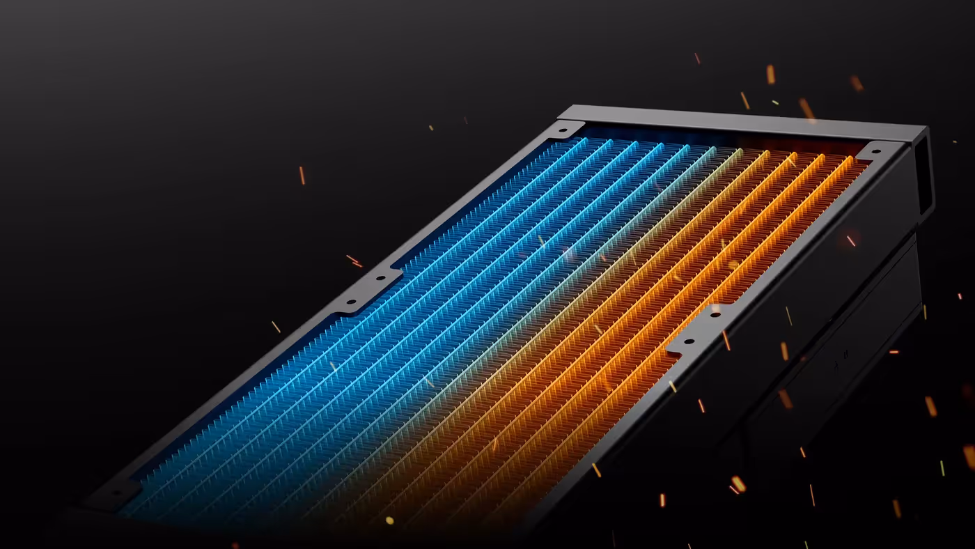 High-density radiator fins designed for superior heat dissipation