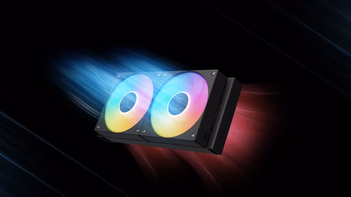 Radiator-optimized PWM fans with RGB lighting and high airflow
