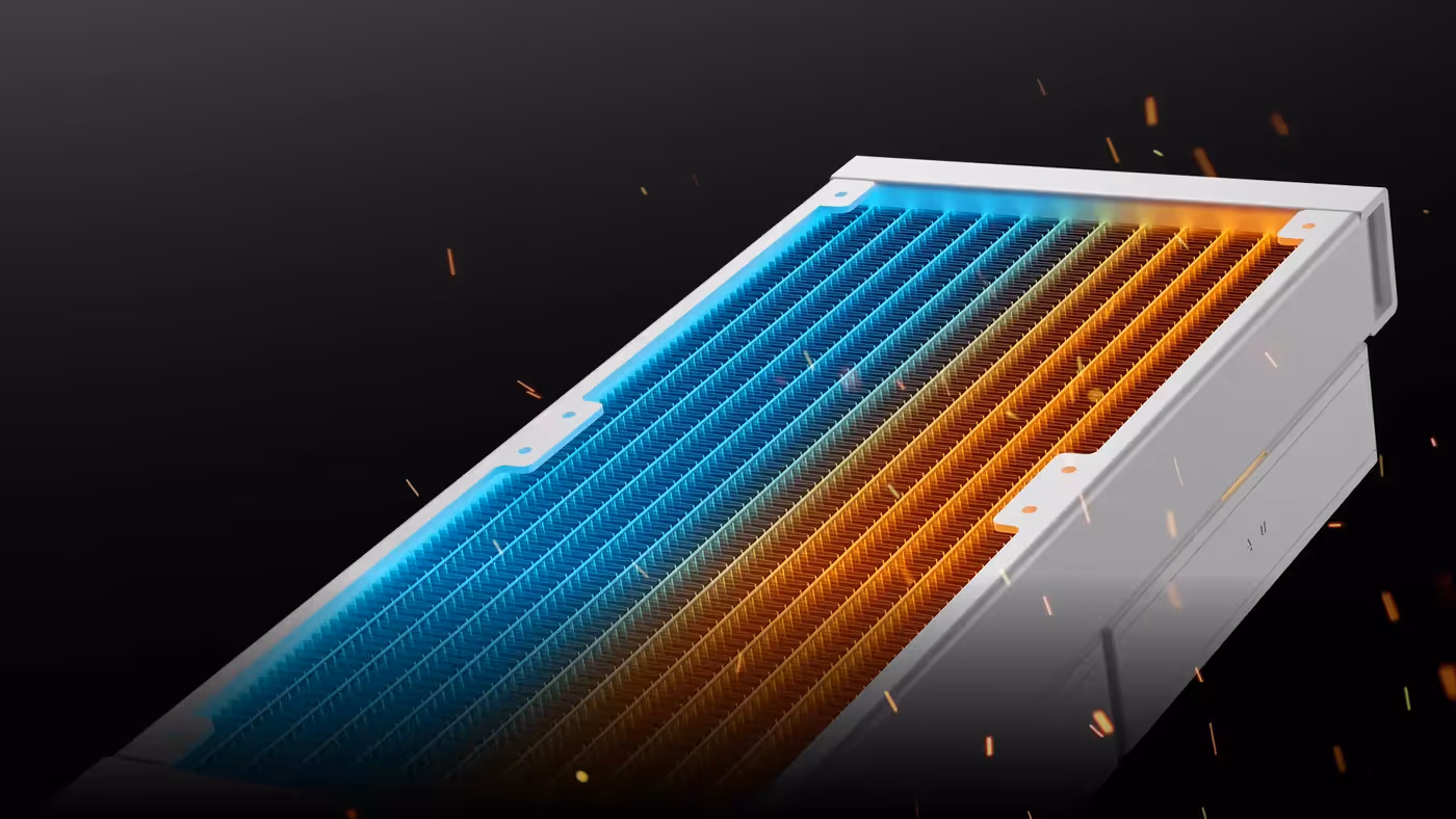 High-density radiator fins designed for optimal heat dissipation
