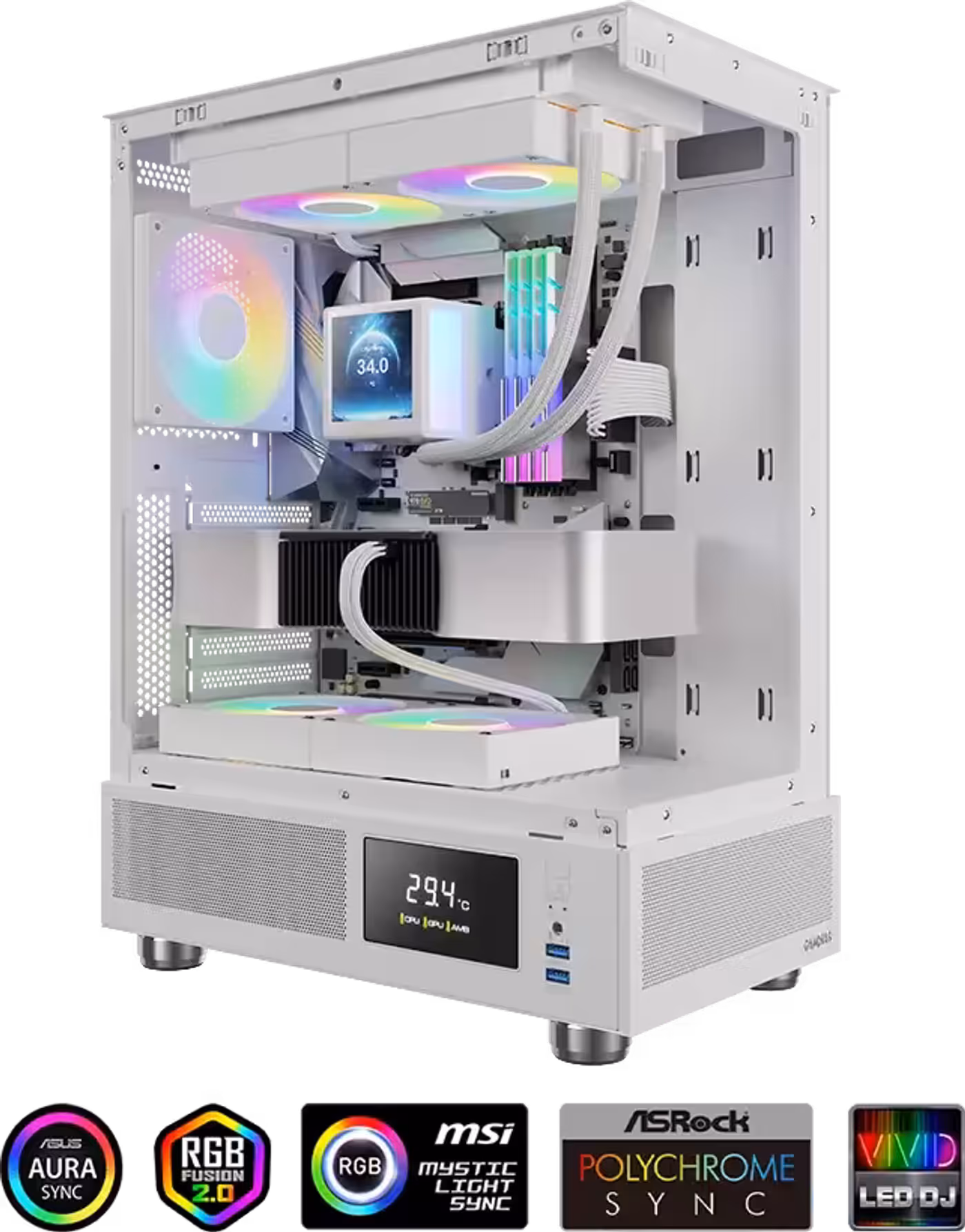 Addressable RGB lighting customization and synchronization options