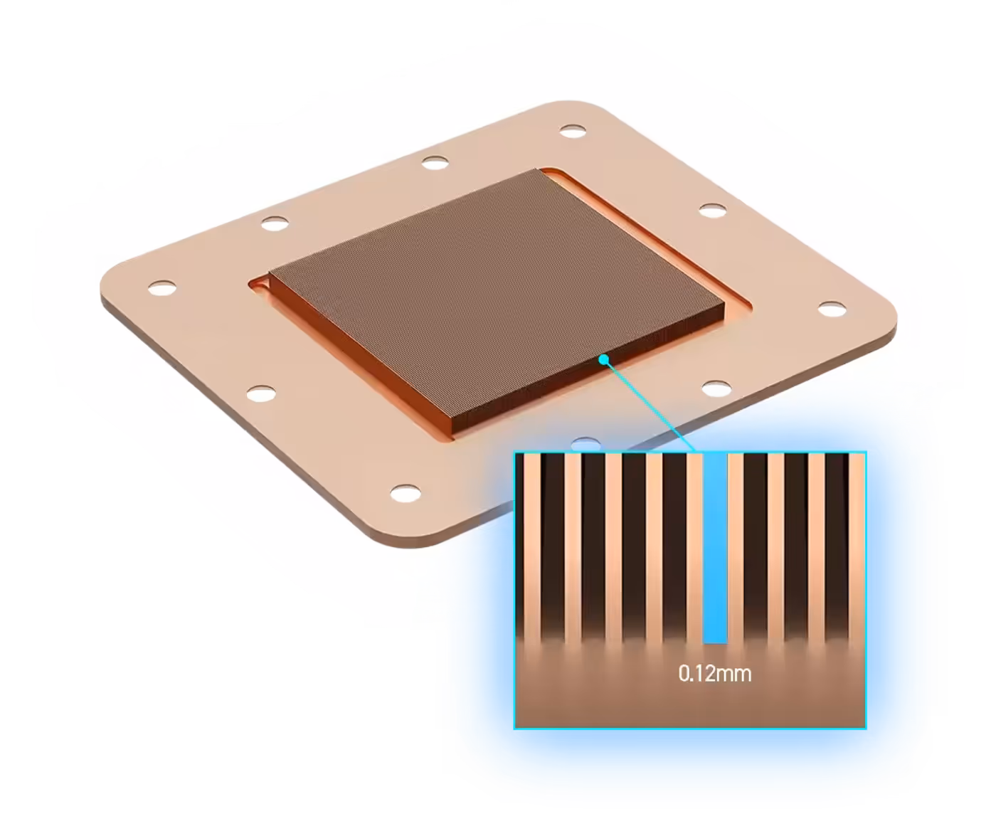 Upgraded coldplate with microflow channels for thermal efficiency