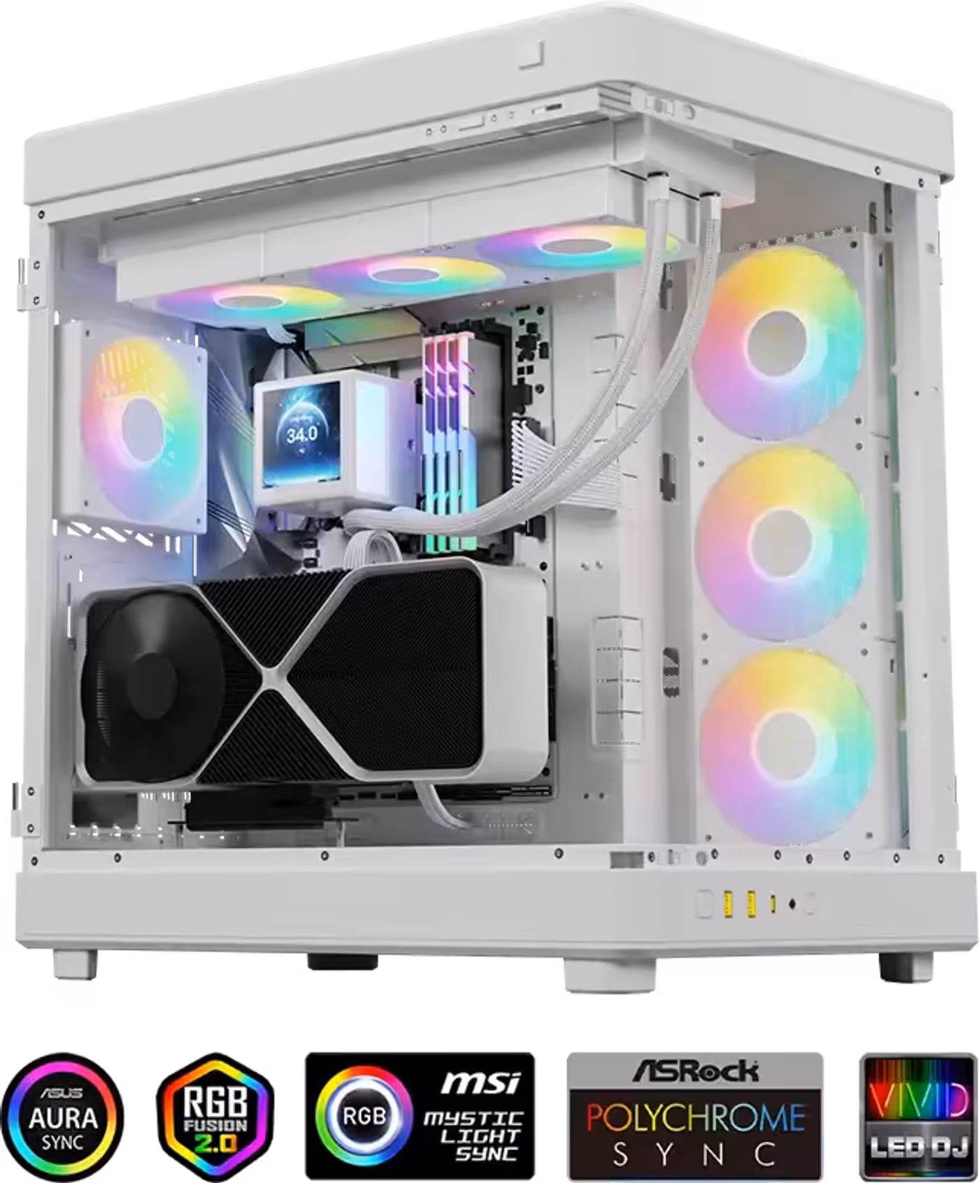 Addressable RGB lighting synced with motherboard headers