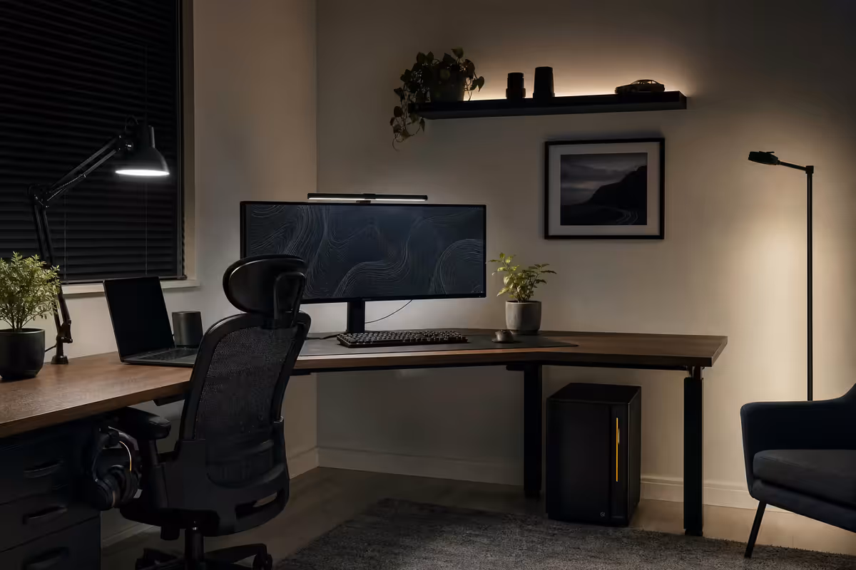 Choose Desk Lighting Setup