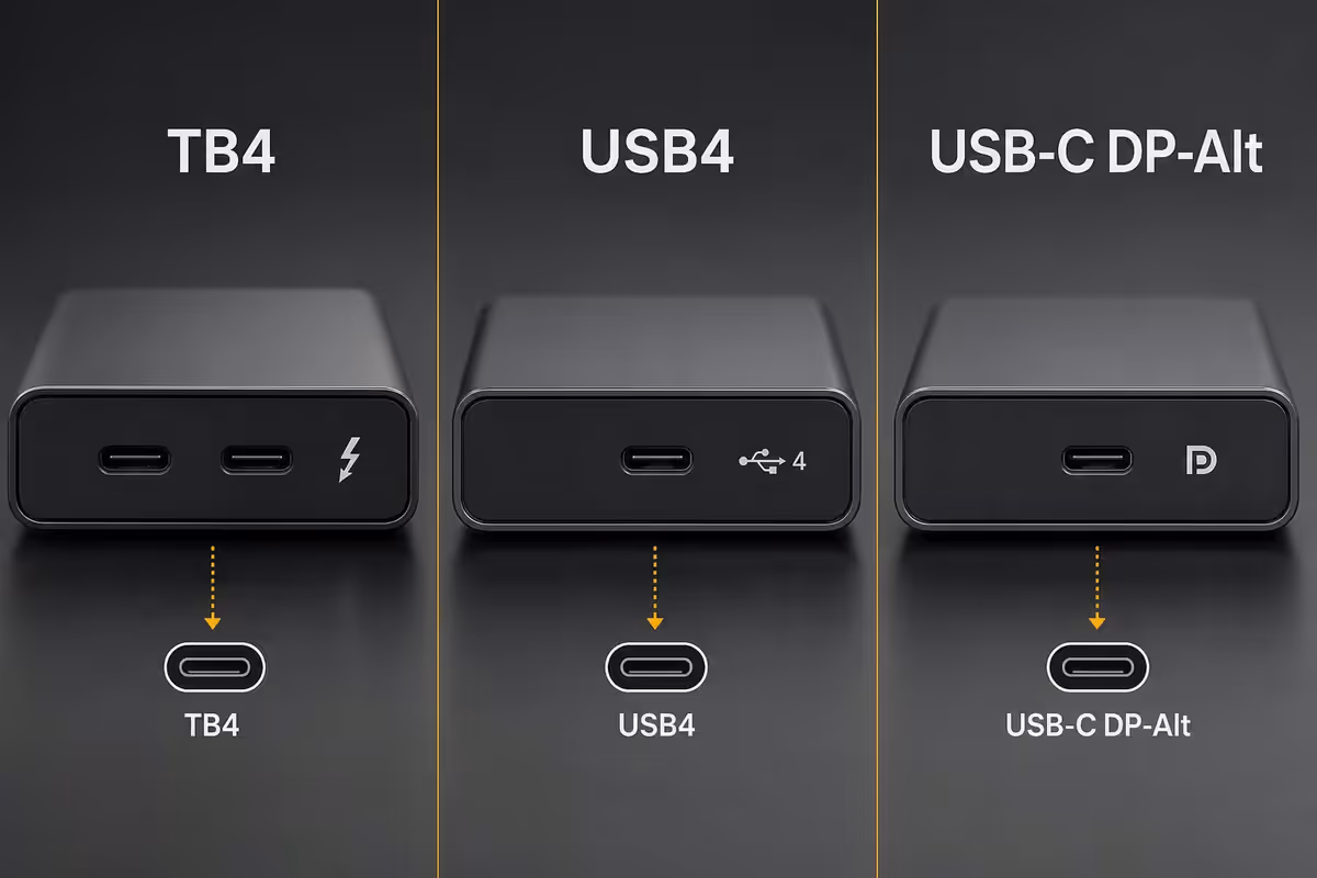 The interface tier - TB4 vs USB4 vs USB-C DP-Alt