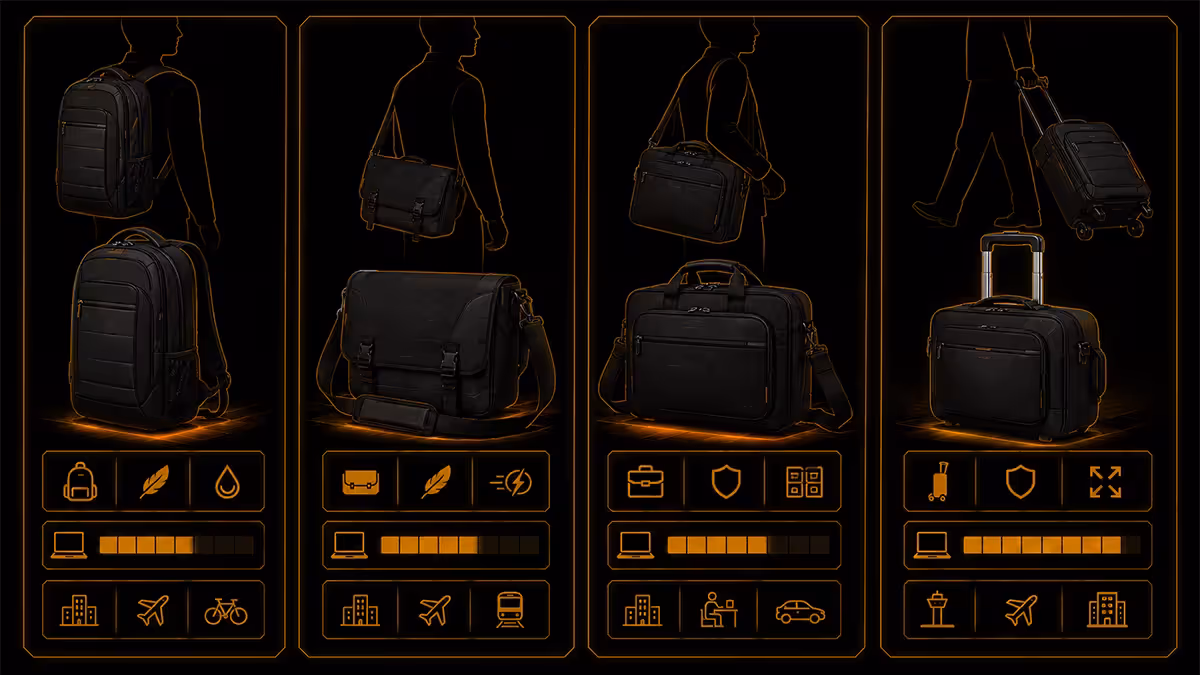Laptop bag form factors