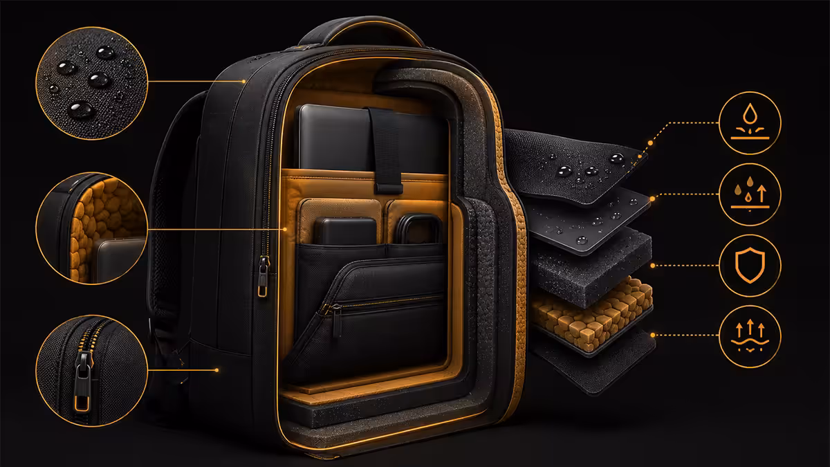 Laptop bag padding