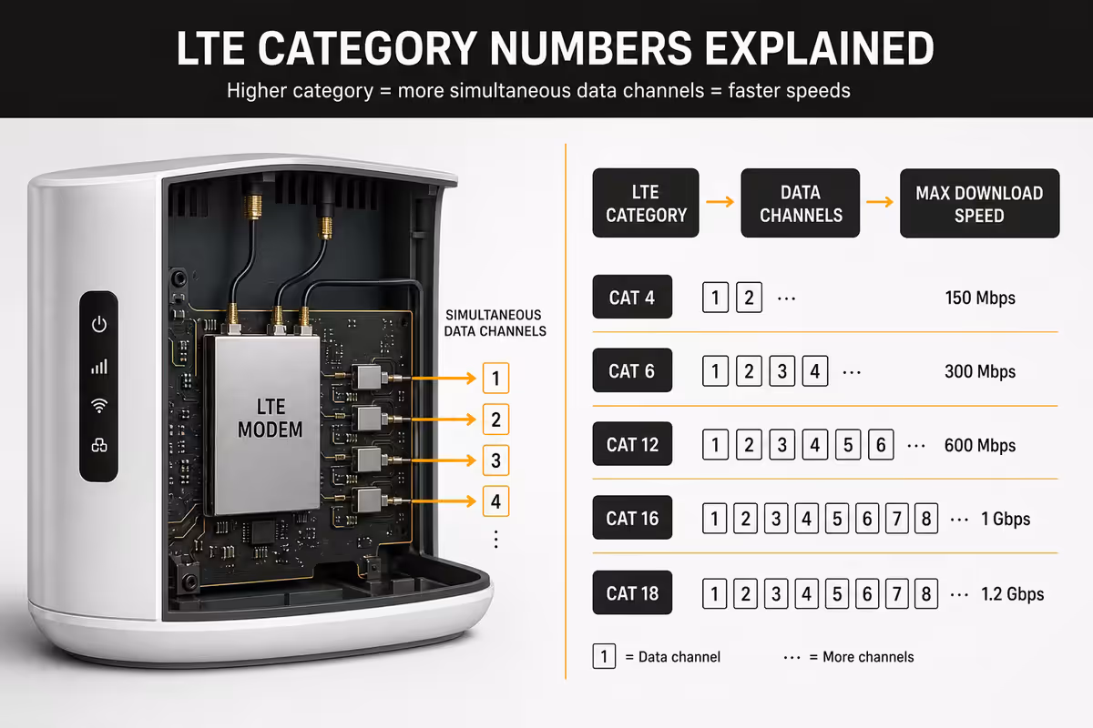 LTE Categories - what the numbers mean