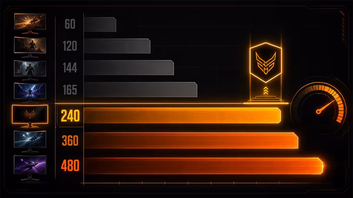 Competitive refresh rate 240Hz