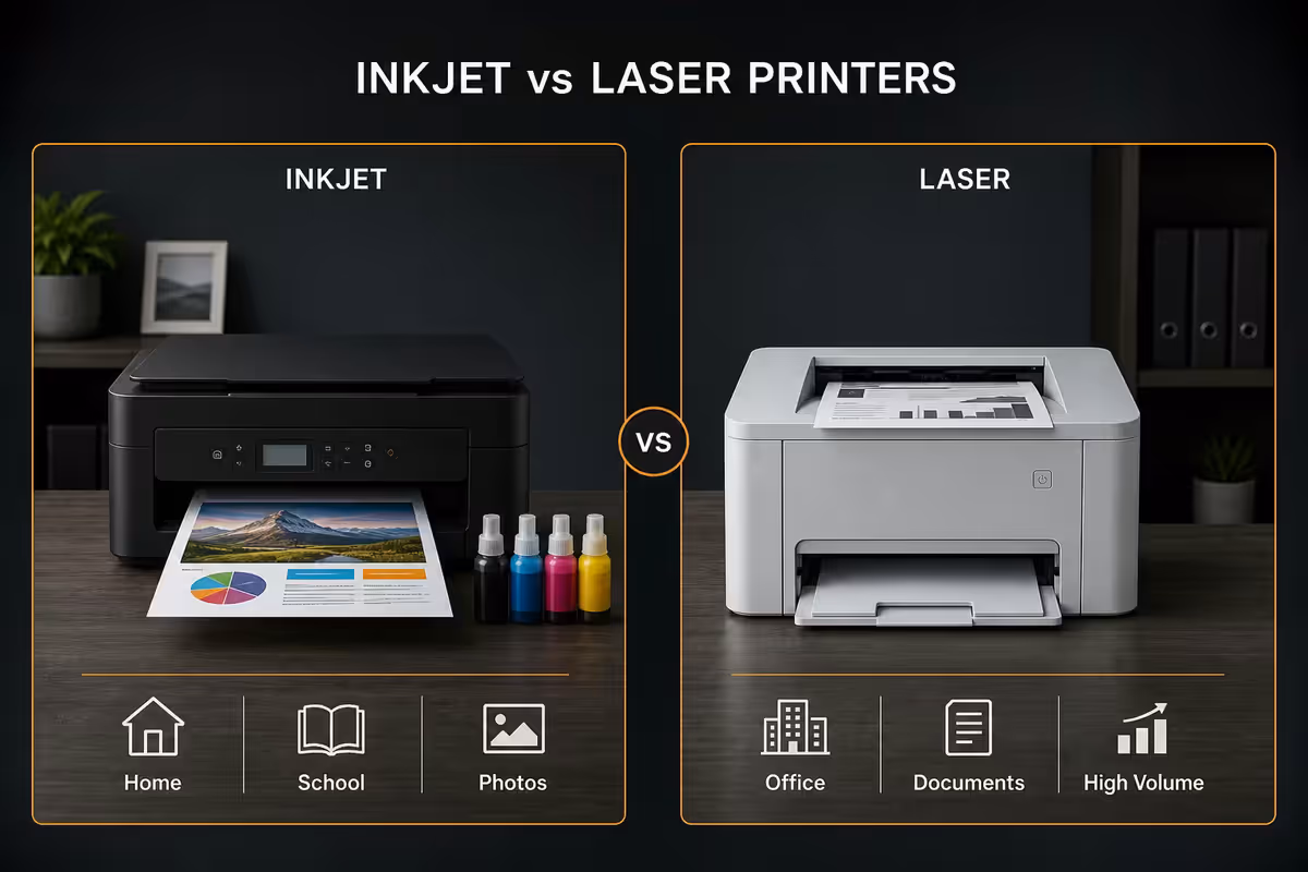 Inkjet vs laser - pick the right family first