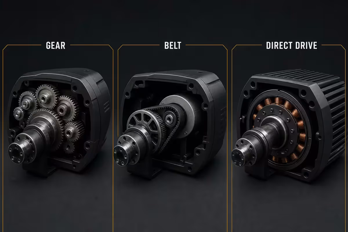Drive types - gear, belt, direct