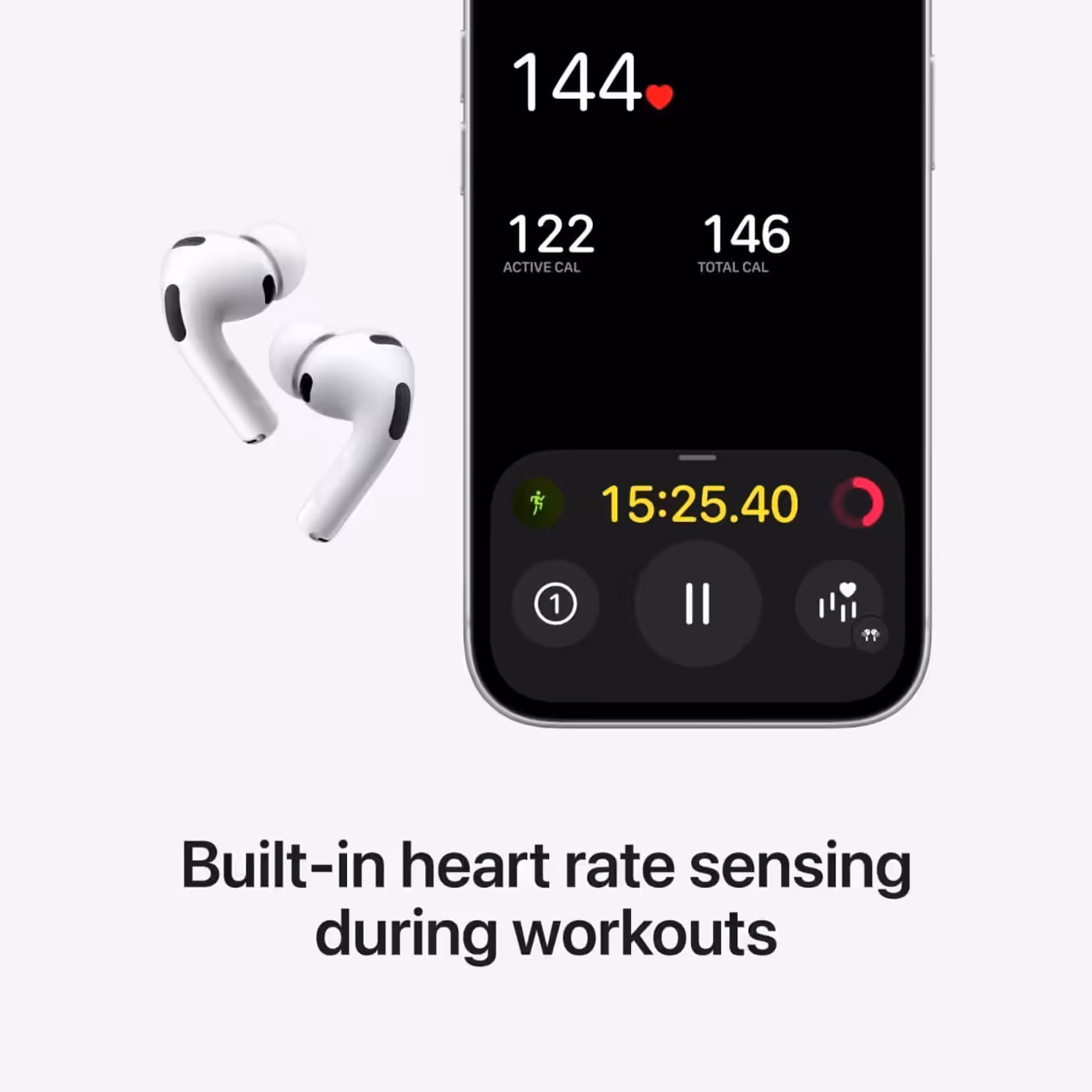 Built-In Heart Rate Tracking for Workouts