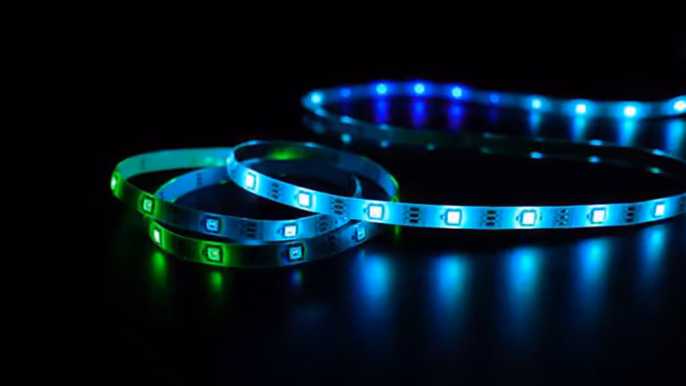 Close-up of the Cololight LED strip showing its protective water-resistant design