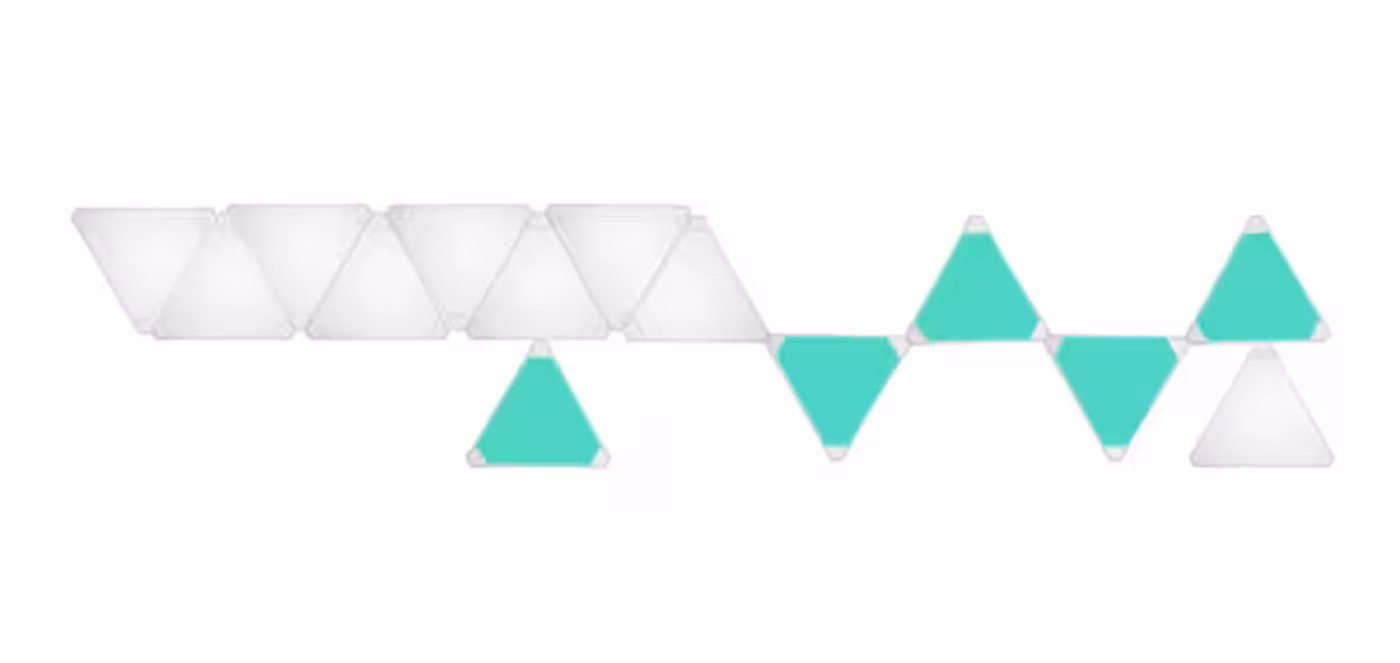 Cololight Triangle panels connected at different angles