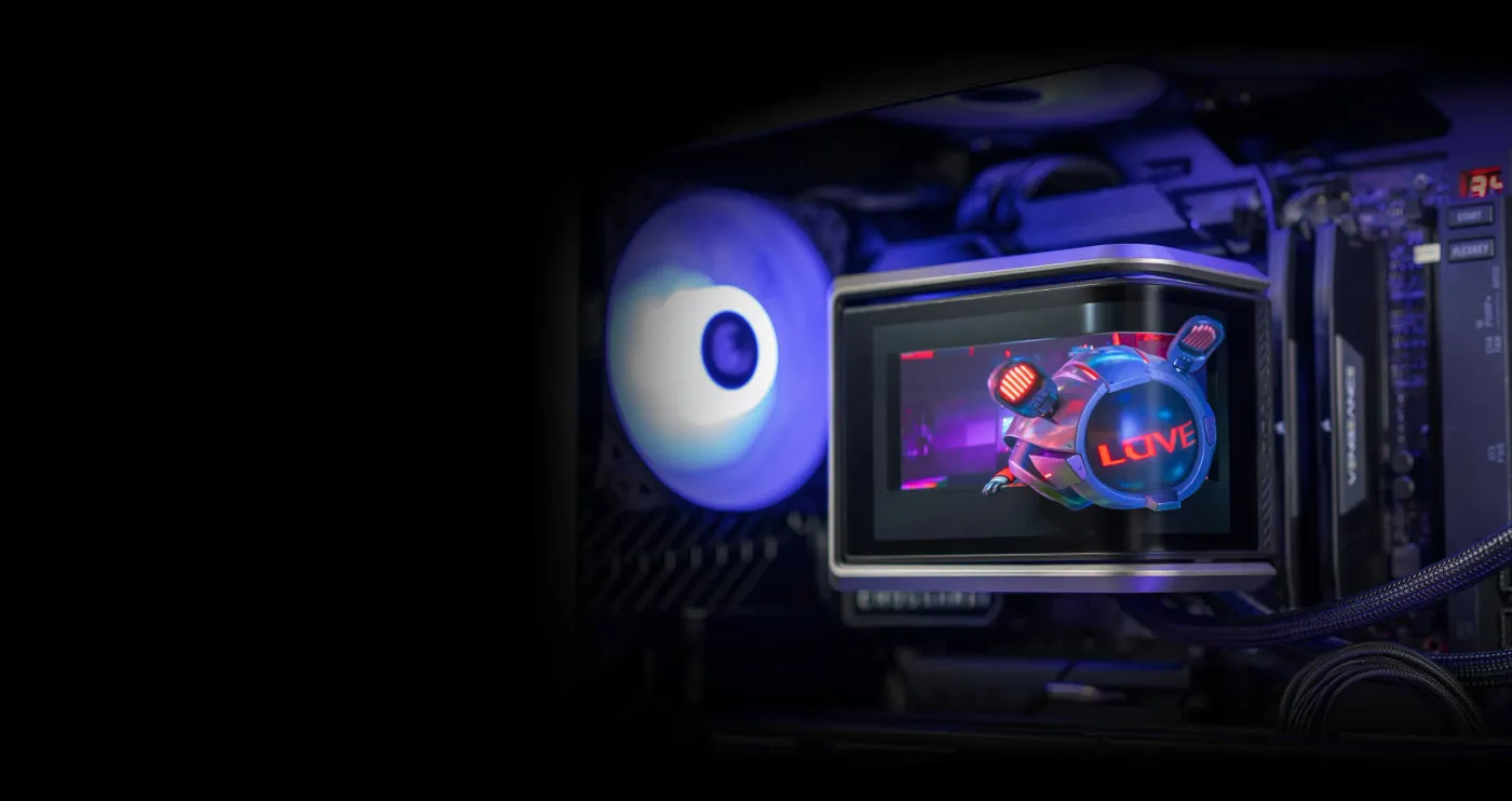 Compatibility graphic showing supported Intel and AMD sockets for ROG Ryuo IV
