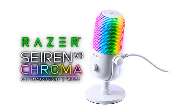 Razer Seiren V3 Chroma 24-bit USB Microphone - White - image 1 Razer Seiren V3 Chroma 24-bit USB Microphone - White - image 1