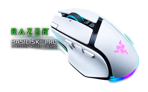 Razer Basilisk V4 Pro Wireless Gaming Mouse - White - image 1 Razer Basilisk V4 Pro Wireless Gaming Mouse - White - image 1
