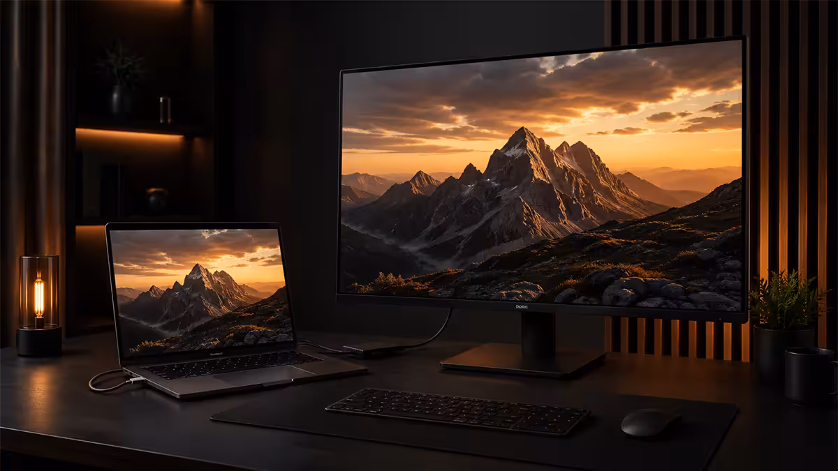 Connect laptop to external monitor