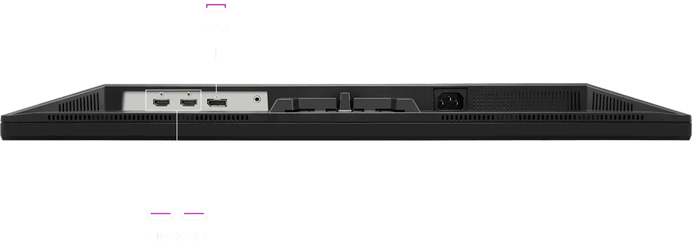HDMI and DisplayPort connectivity layout