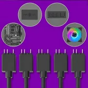 Cooler Master MFX-AWHN-1NNN5-R1 1-to-5 ARGB Splitter Cable - 5V 3-pin - image 8