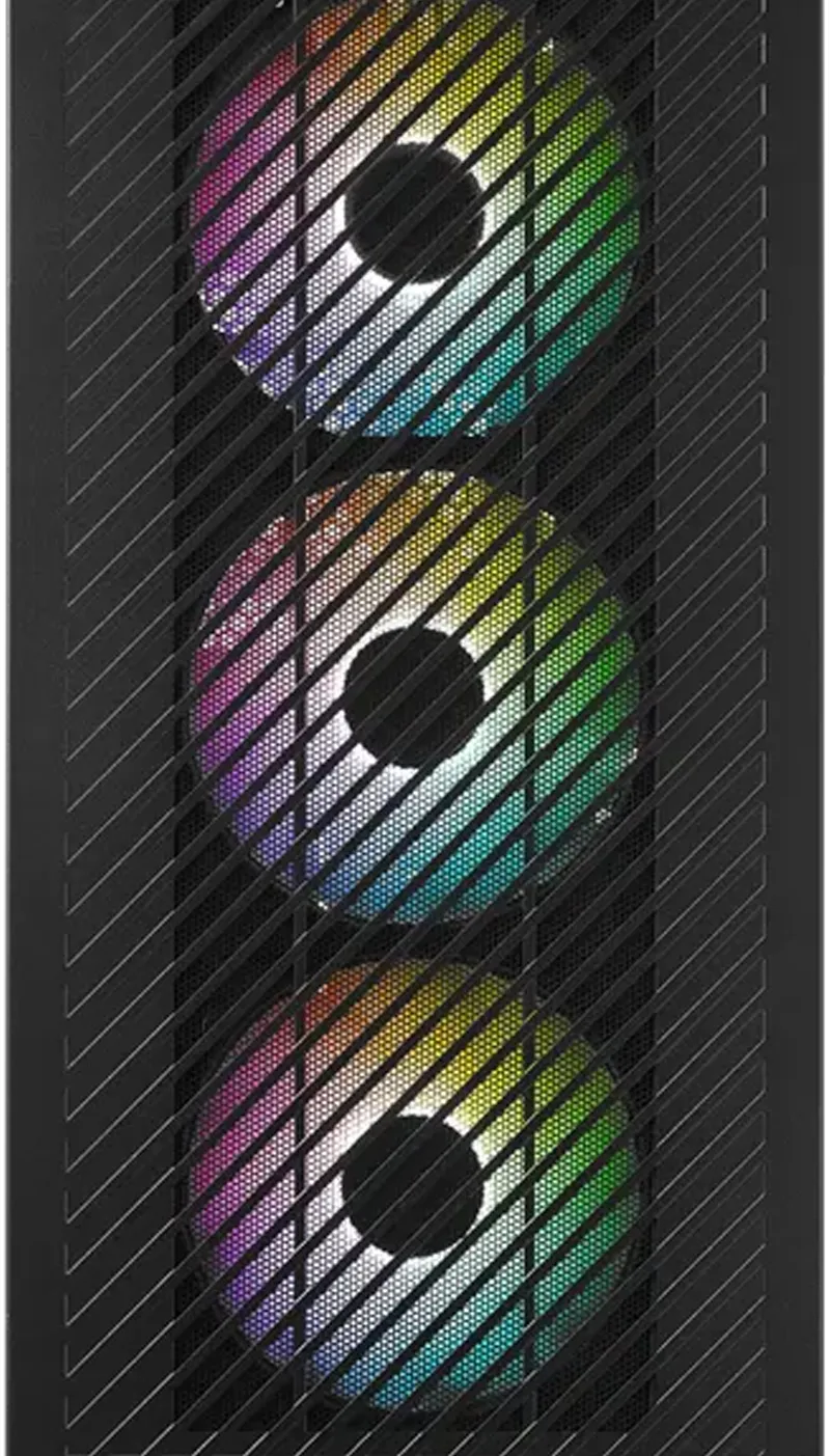 Pre-installed ARGB fans and airflow