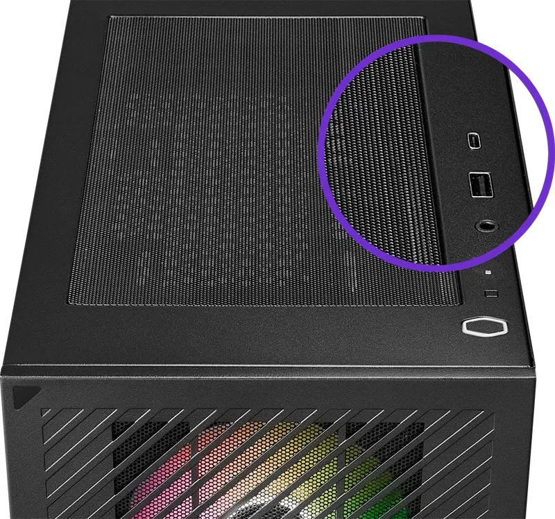 Front-panel USB Type-C port
