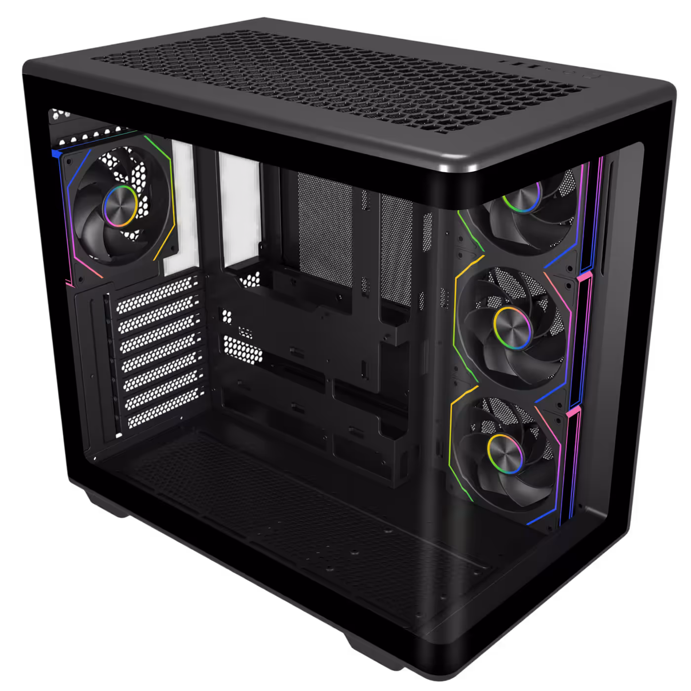 Elite 600 case showcasing ample space for large graphics cards