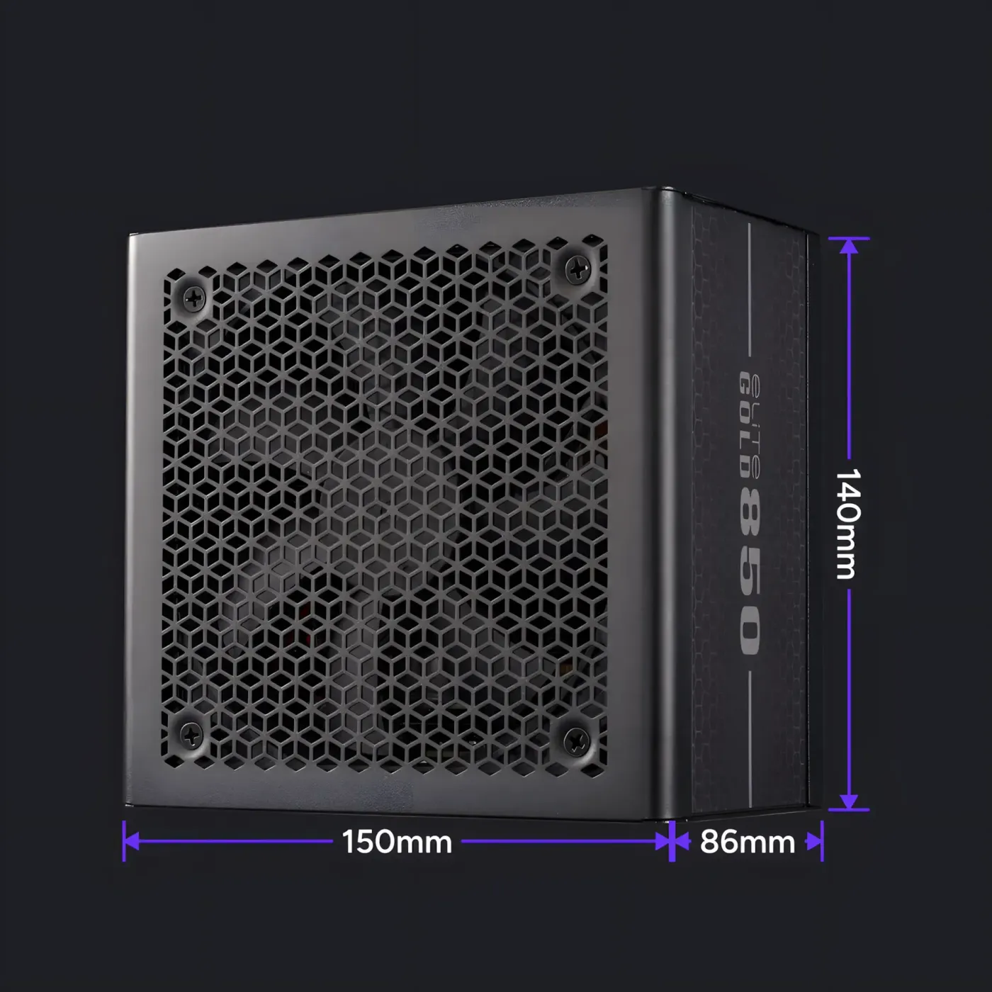 Power supply unit showing compact form factor for easy installation.