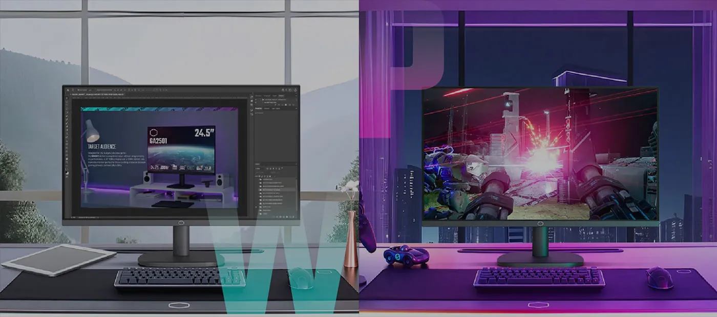 Cooler Master GA2501 24.5-inch FHD Monitor - Perfect for Both Work and Play