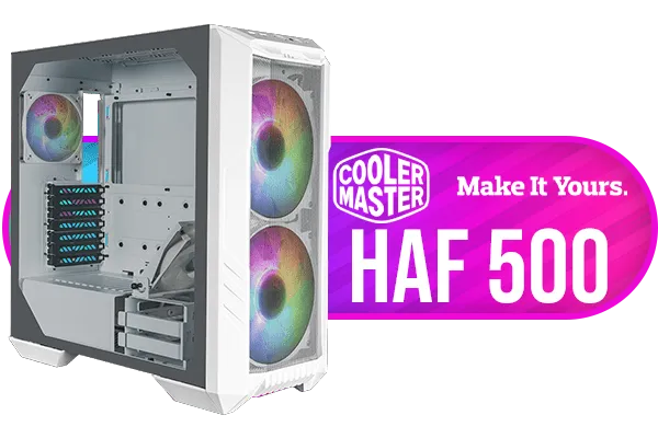 Cooler Master HAF 500 White Gaming Case