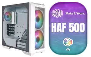 Cooler Master HAF 500 White Gaming Case - Image 1