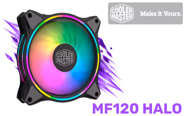 Cooler Master MF120 Halo 120mm PWM ARGB Fan — Duo-Ring Lighting - image 1 Cooler Master MF120 Halo 120mm PWM ARGB Fan — Duo-Ring Lighting - image 1