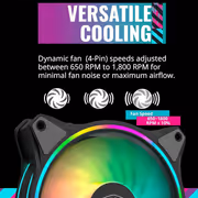 Cooler Master MF120 Halo 120mm PWM ARGB Fan — Duo-Ring Lighting - image 8