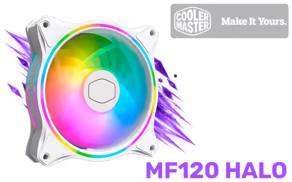 Cooler Master MF120 Halo White Edition 120mm RGB Fan - image 1 Cooler Master MF120 Halo White Edition 120mm RGB Fan - image 1