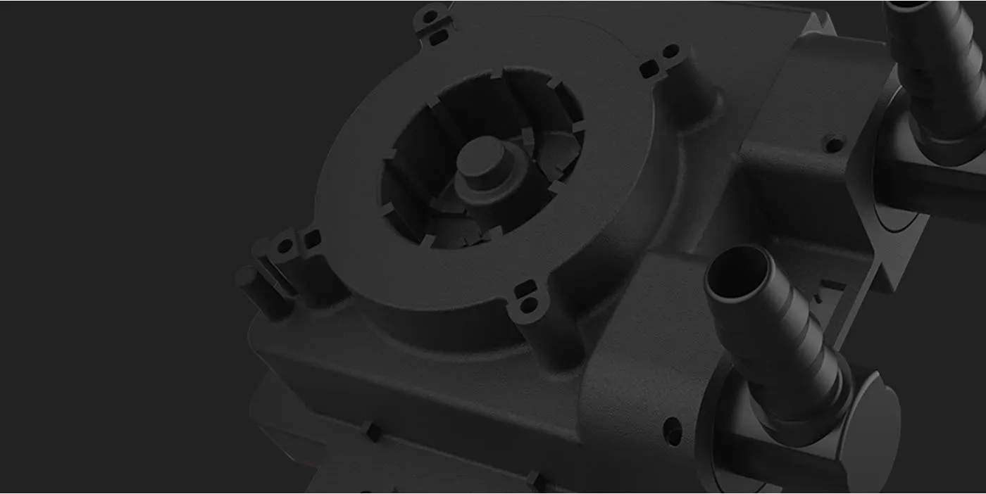 Inner engineering concept of the dual chamber pump mechanism for enhanced liquid cooling